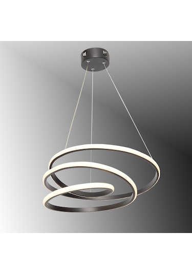 Tt301-Sy Tt Aydınlatma Yay Modeli Siyah Led Avize