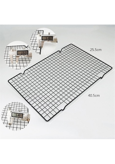 Ulzyvf Soğutma Siyah Raf, Çelik Kek Kurutma Ağı, 3'lü Set, Karbon Ekmek Rafı Siyah