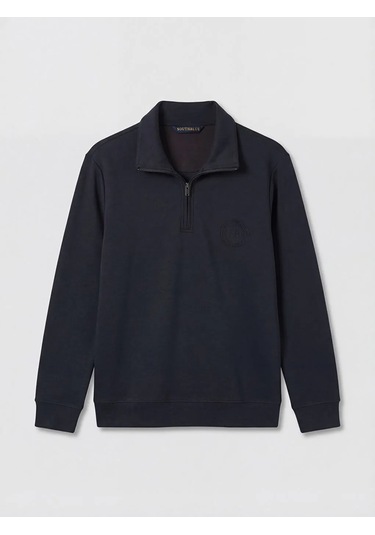Lc Waikiki Antrasit Fermuarlı Dik Yaka Nakışlı Erkek Sweatshirt