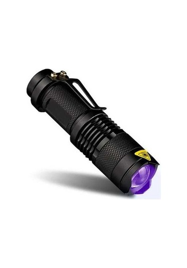 Ebitda Uv Mor Işık El Feneri 600 Lümens 3 Mod Zoom Siyah Led Teknolojisi Siyah