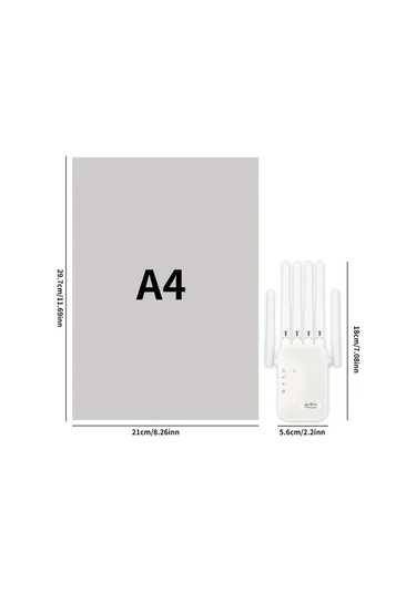 Xuweiwei Beyaz Wifi Sinyal Yansitici Wıfı6 Destekli Cift Bantli 24ghz 5ghz 6 Antenli Ev Ofis Ag Genisletici