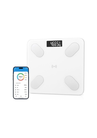 Dijital Banyo Baskül Kilo Tartı Bluetooth Uygulama Destekli Terazi