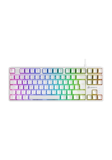 Gamebooster G23w Enigma Tkl Rainbow Aydınlatmalı Red Switch Beyaz Mekanik Gaming Klavye