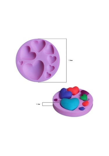 2 Adet Dıy Pişirme Kek Kalıp Rastgele Renk Teslimat, Size:love Pattern Shape Diğer