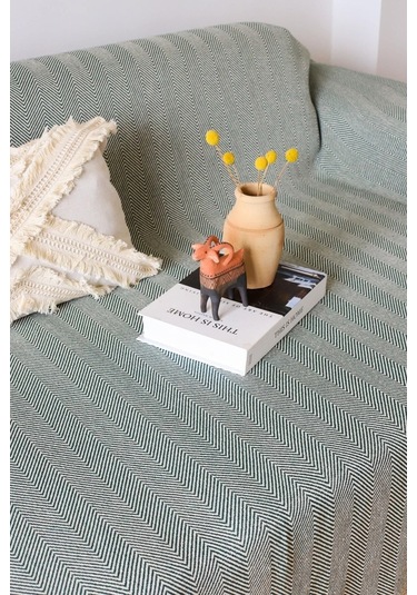 Kolları Örten Yeşil Battal Boy Koltuk, Çekyat Örtüsü 180x300 Cm Yeşil