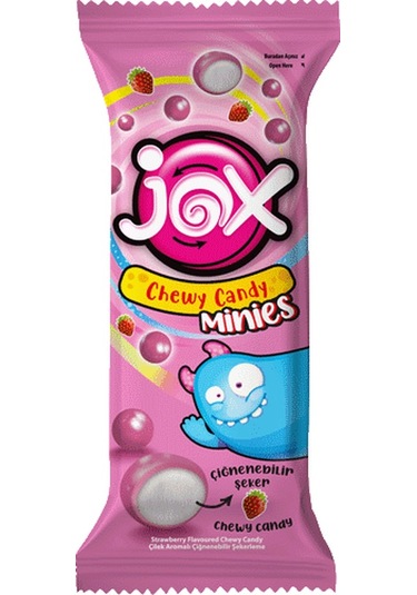 Jox Minies Çilek Aromalı Çiğnenebilir Draje Şekerleme 24 x 10 G