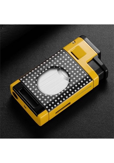 Cohiba Ccm0650 3 Jet Torch Kesicili Puro Çakmağı Sarı
