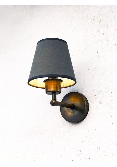 Shimmer Duvar Apliği Eskitme Gold Gri Başlıklı Gri