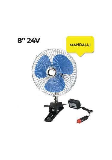 Sentinel Oto Vantilatör 24v 8 İnch Mandallı Çakmak Girişli