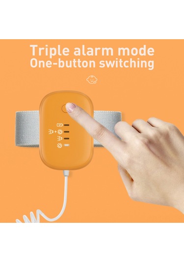 Lemestar Turuncu Çocuk Bez Nem Alarmı, 3 Alarm Modu Ses/titreşim/ses+titreşim , Manyetik Tutma, Type-c Şarj, 120 Saat Çalışma Süresi
