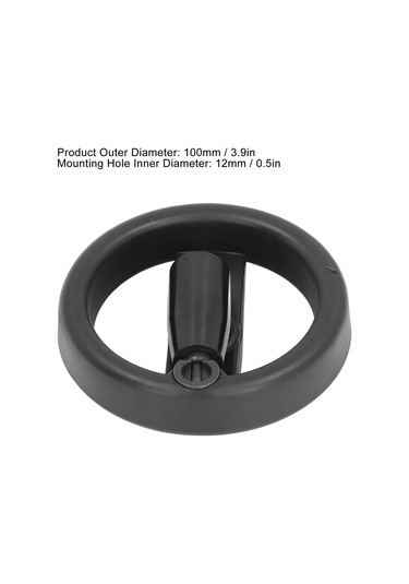 Samdoo Plastik Tezgah El Tekerleği, Katlanabilir Döner Kolu İle, Takım Tezgahları İçin Torna, Freze , 12x100mm Boyutunda, Isılayabilir Ve Dayanıklı