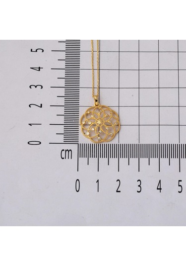 Yaşam Çiçeği Tasarımlı Altın Kolye