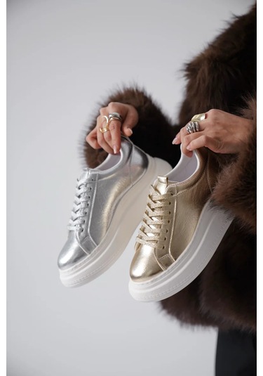 Trendella Gümüş Kadın Sneaker Tr01ms05b Beyaz