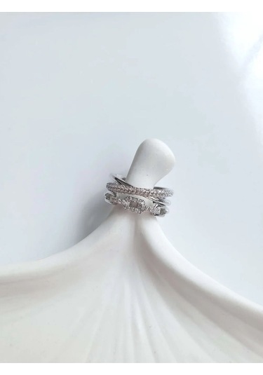 Vip Silver Ayarlanabilir Zincir Yüzük Sevgiliye Hediye Gümüş