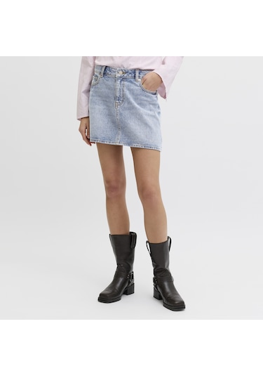 Jack & Jones Kadin Kot Etek - Laura - 12289304 Light Blue Denim