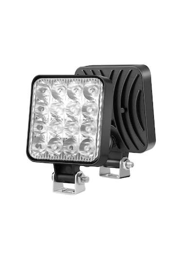 16 Led 12-24 Volt Beyaz Spot Far Oto Çalışma Lambası Atv Kamyon Tır Traktör Offroad