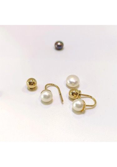 Altın Ürünler 6 - 3 MM İnci Kiraz Top Küpe