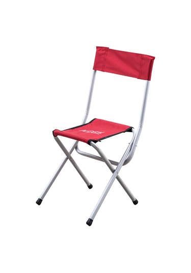 Katlanabilir Balıkçı Kamp Taburesi - Arkalıklı - Kırmızı 19019 Çok Renkli