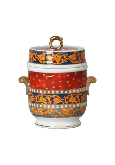 Clarissa Bone Kulplu Kavanoz 16cm Beyaz