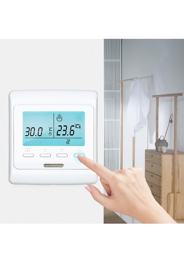 Novahub Lcd Ekranlı Akıllı Termostat Dahili Sensör Dijital Sıcaklık Kontrol Cihazı