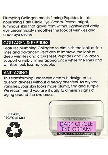 Advanced Clinicals Koyu Halka Karşıtı Göz Kremi 30 ML