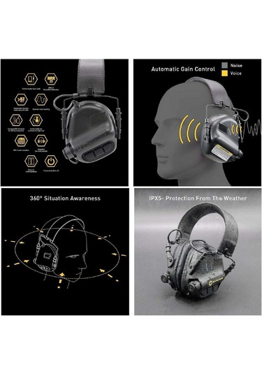 Opsmen Earmor M31 Mod3 Aktif Koruma Atış Kulaklığı Cayote Brown Kahverengi