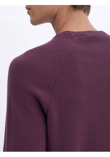 Kip Mürdüm Bisiklet Yaka Desenli Triko Çok Renkli