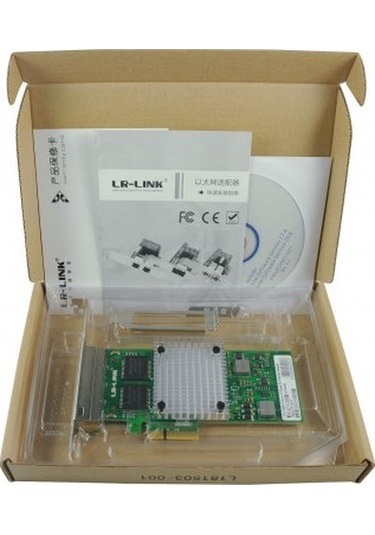 LR-LINK Intel I350-T4 1G Quad RJ-45 Bakır 4 Port Ethernet Kartı