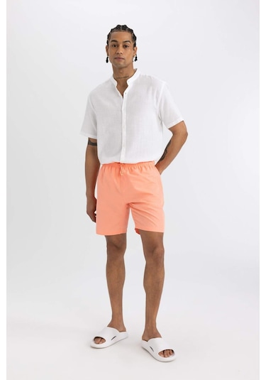 DeFacto File Astarlı Kısa Boy Deniz Şortu N0132AZ24HSOG99