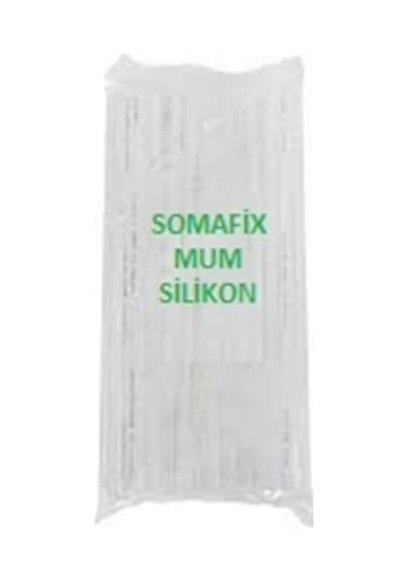1 KG 7.4x300 MM İnce Somafıx Mum Silikon Şeffaf Çubuk Sıcak N11.19