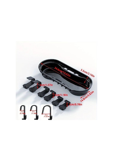 Globalbloom Siyah Metaliksiz Askılı Banyo Organizer Çok Bölmeli Duşakabin Üstü Raf Siyah