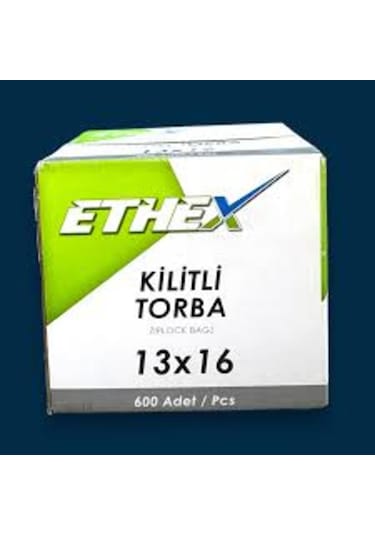 Ethex Kilitli Torba 16 Cm X 13 Cm 600'lü Paket