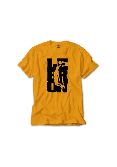 Lebron James Smaç Sarı Tişört Sarı