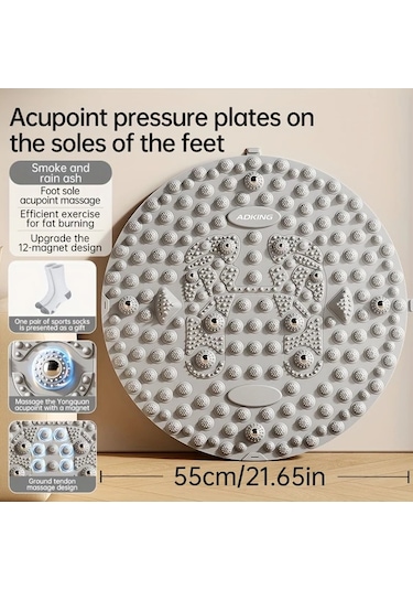 Elmpaly Adkıng Gri Pembe Tpe Ayak Basma Pedi Masaj Noktalı Yoga Koşu Fitness Antrenman