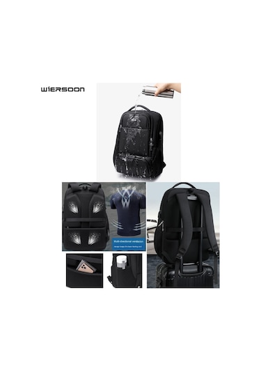 Wiersoon W23091 Şarj Portlu Büyük Kapasiteli Laptop Sırt Çantası