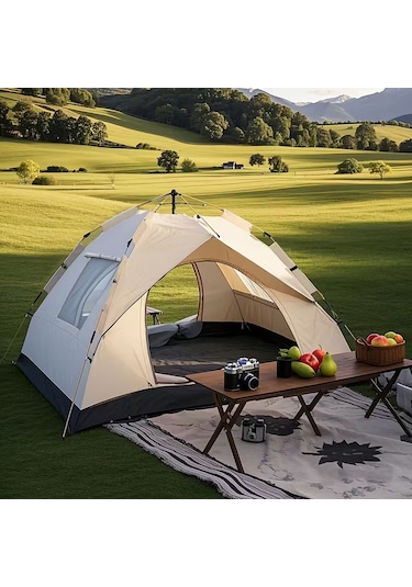 Çift Kişilik Kamp Çadırı Açık Bej