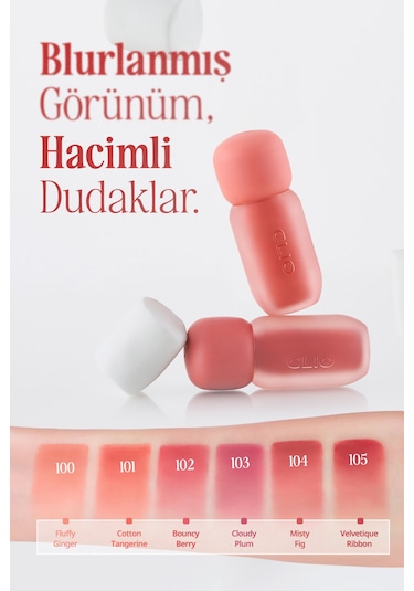 Clio Blur Efekti Veren Kadife Bitişli Dolgunlaştırıcı Tint Clıo Volumate Blur Tint 100 Fluffy Ginger