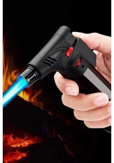 2 Adet Pürmüz Doldurulabilir Çakmak 1300 C Torch Depolu Orta Boy Siyah