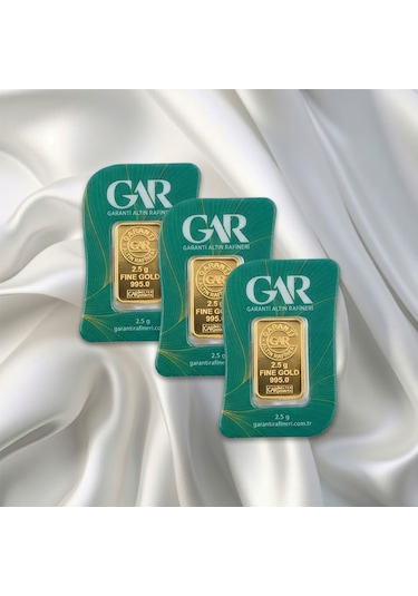 3 Adet 2.5 Gr 24 Ayar Gram Altın