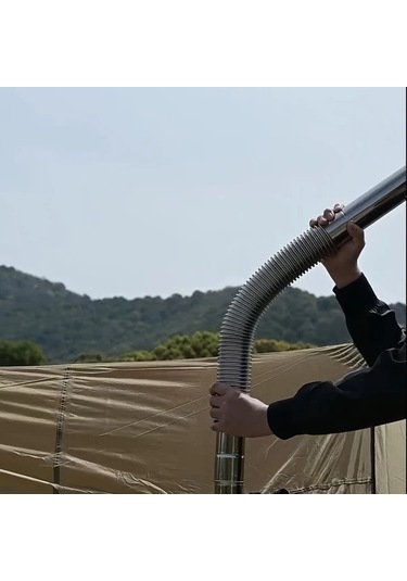 Dashanshop Paslanmaz Çelik Esnek Baca Kamp Ocağı Doğal Gaz Propan Uyumlu Dayanıklı