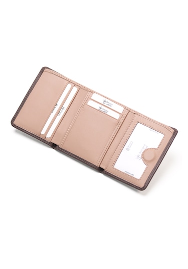 Ancora Leather Hakiki Deri Gizli Mıknatıslı Ünisex Cüzdan-46200 Kahve- Toprak