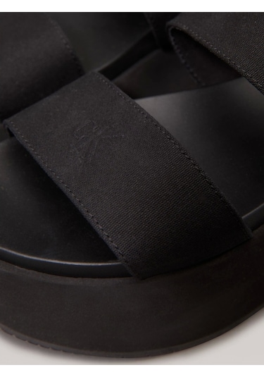 Calvin Klein Flatform Sandal Slıng In Siyah
