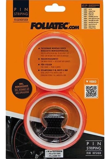 Foliatec Jant Şerit Seti Ve Montaj Aparatı 215x4cm-6mm Neon Kırmızı