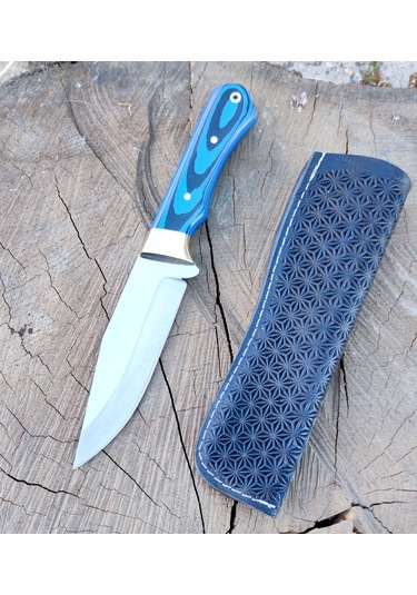 Av Bıçağı Bushcraft Avcı Bıçağı El Yapımı Doğa Bıçağı Hgswr50 Mavi