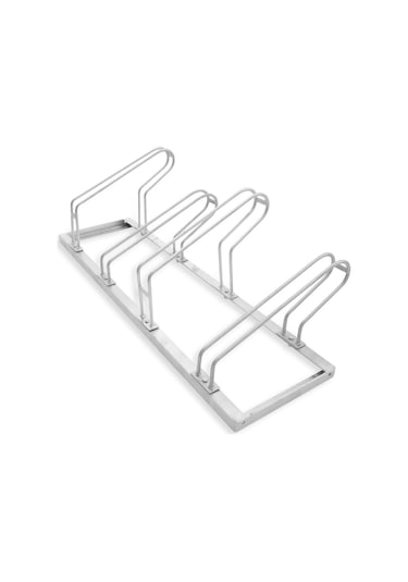 Bisiklet Park Yeri Dörtlü Galvaniz, Park Sehpası 40x140 Cm-1119 Gümüş