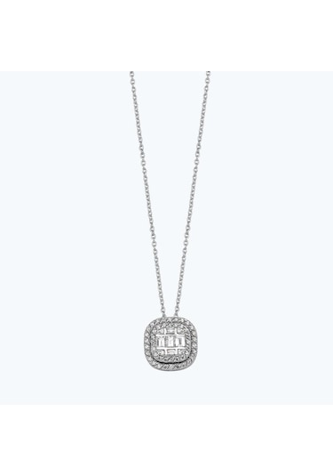Altınbaş Pırlanta Baget Kolye Mak279x-14k