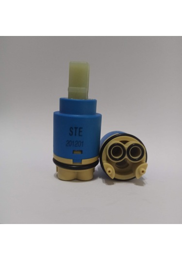 Stecell Ste-25 MM Ayaklı Çift Girişli Sıcak Soğuk Miks Kartuşu Mavi