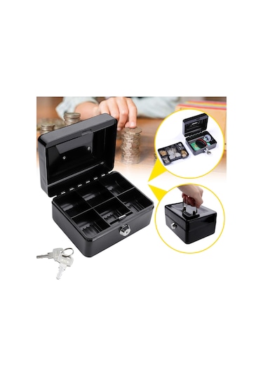 Mühlen Cash Box Cb150 Mini Boy Taşınabilir Para Kutusu (Siyah Ren