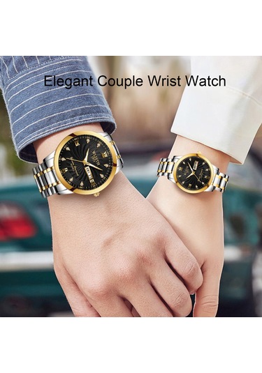 Leezsing Wlısth Q351 Kuvars Saat Erkekler Ve Kadınlar İçin Klasik İş Resmi Saat Su Geçirmez Paslanmaz Çelik Kayış