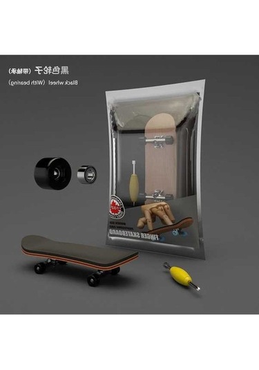 Besthome1 Profesyonel Parmak Kaykayı: 5 Katlı Ahşap, Allüminyum Tekerlek, Rulmanlı, Sahnelerde Uygun, Siyah